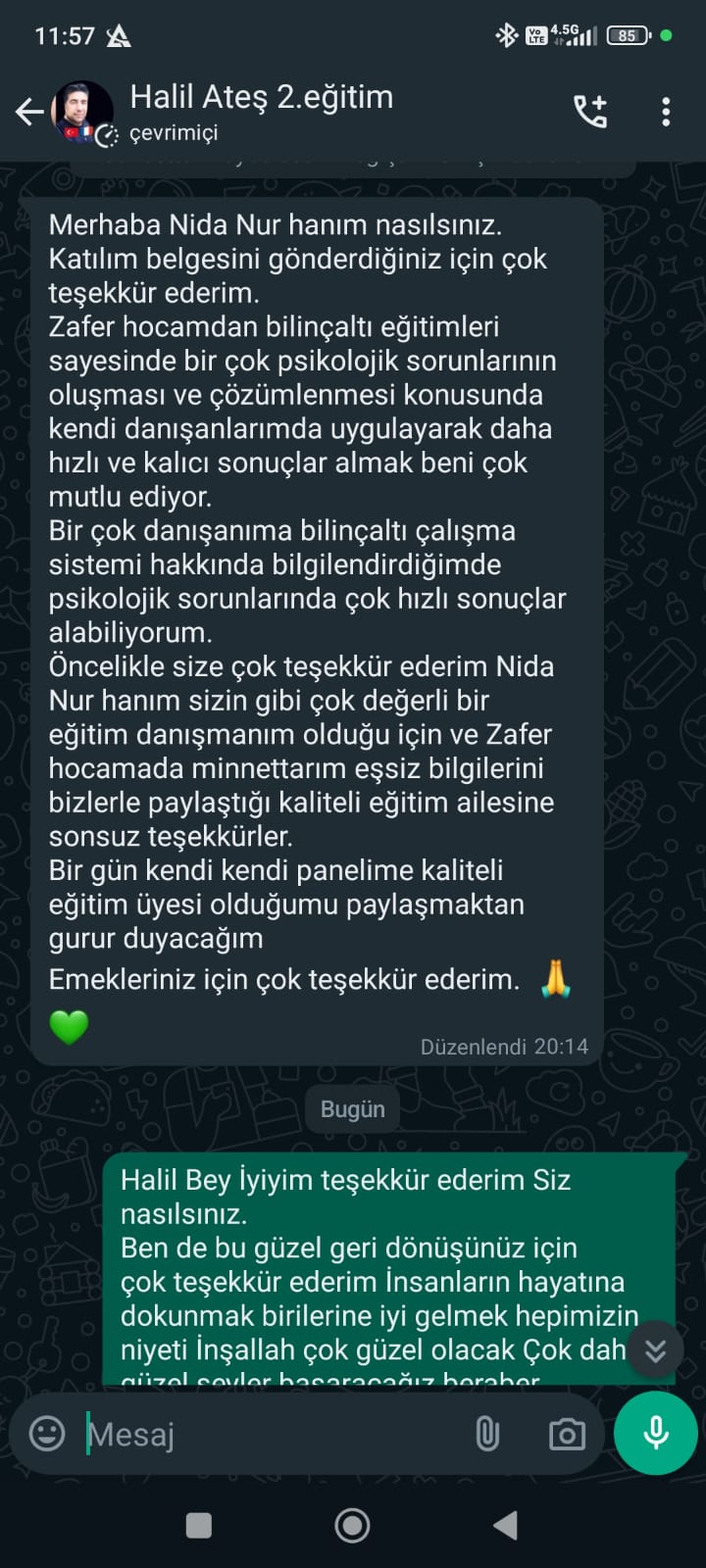 WhatsApp Görüşmesi 1