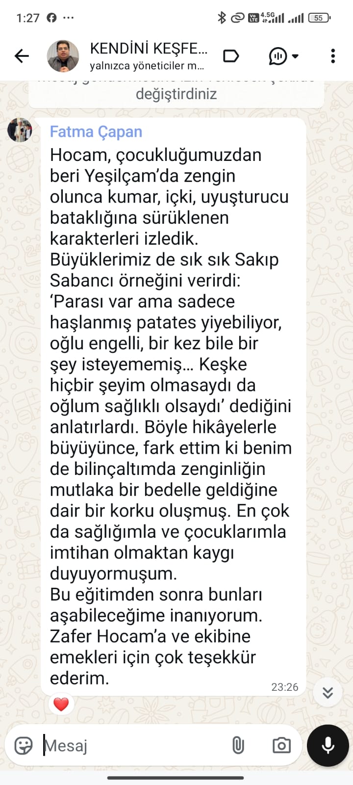 WhatsApp Görüşmesi 6