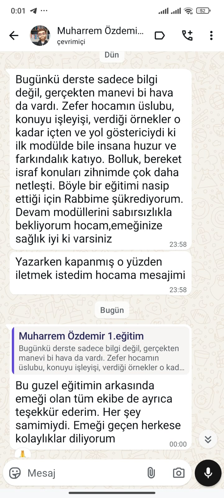 WhatsApp Görüşmesi 2